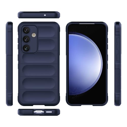 Image of amazon basics Mobile Cover for Samsung Galaxy S23 FE 5G | Full Camera Protection | Liquid Silicon Case | Flexible Bumper Case for Samsung Galaxy S23 FE 5G (Dark Blue)