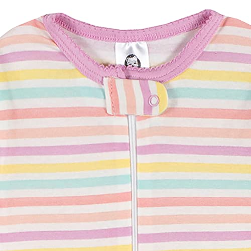 Image of Gerber Baby Girls 2-Pack Footed Pajamas