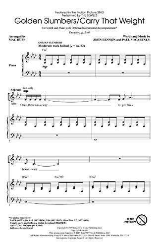 Golden Slumbers/Carry That Weight - from Sing Golden Slumbers/Carry That Weight - from Sing