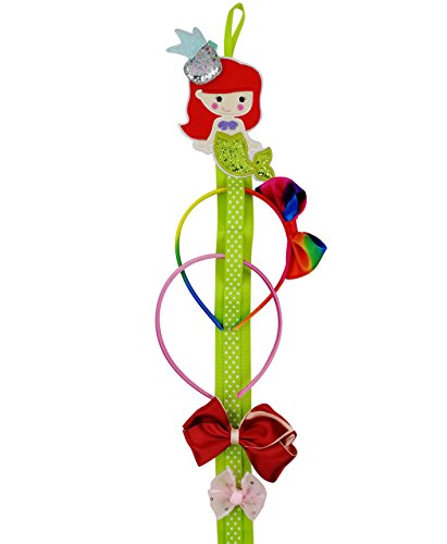 Hixixi Baby Girls Mermaid Ribbon Headband and Hair Clips Holder Storage Organizer