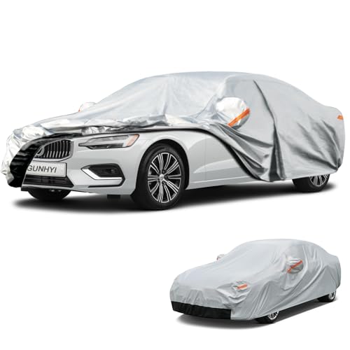 Image of GUNHYI 6 Layers Car Cover Custom Fit Volvo S60 (2018-2025) Waterproof All Weather, Heavy Duty Outdoor Snow Sun Rain Uv Protection (Ships from US Warehouse, Delivery 3-8 Days)