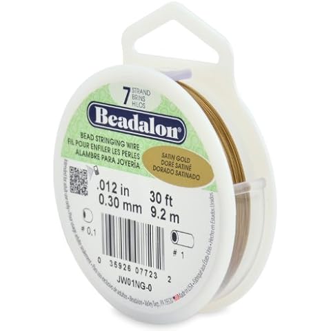 Beadalon Satin Gold Beading Wire, 9.2 m Cover
