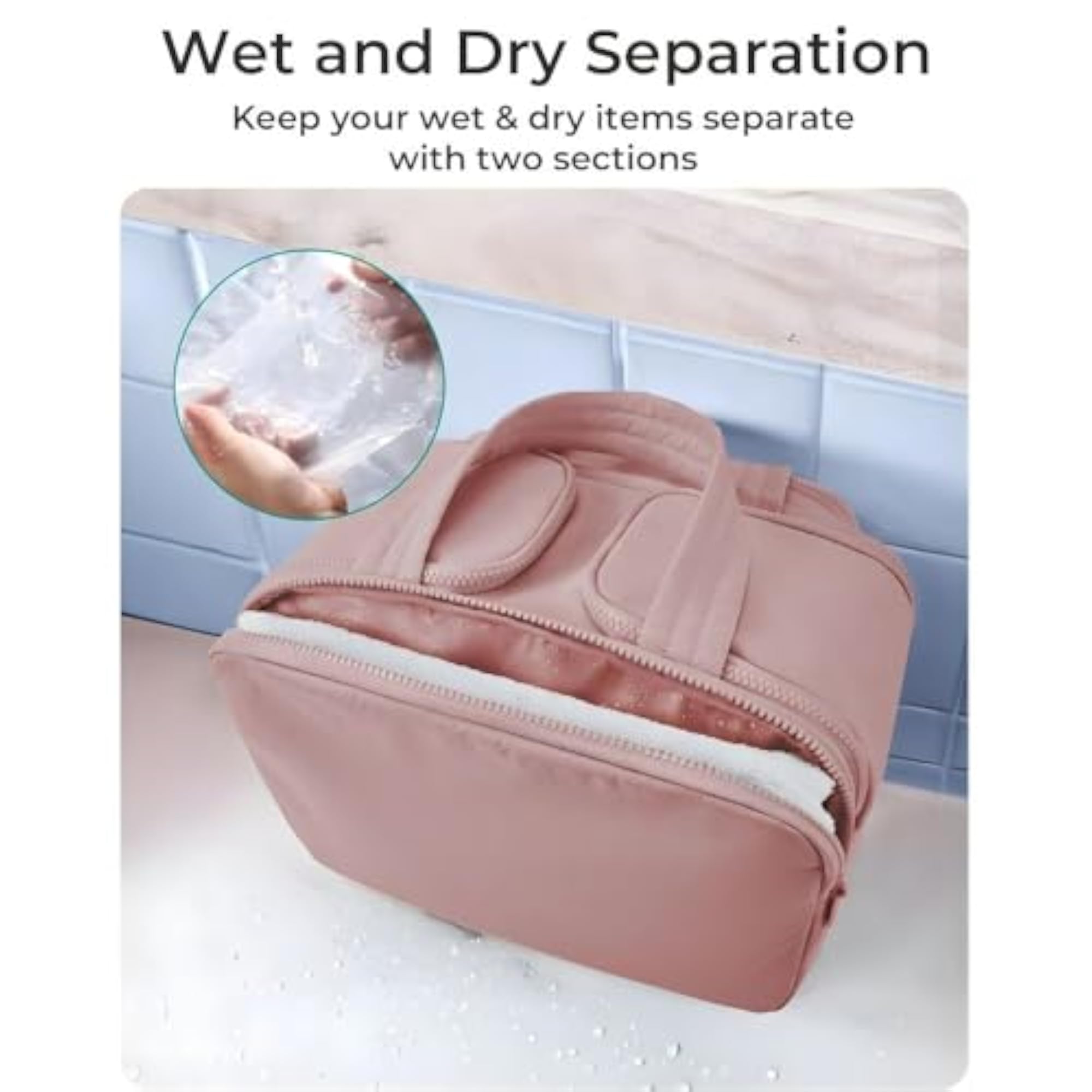 Travel Toiletry Bag, Lightweight Cosmetic Makeup Organizer