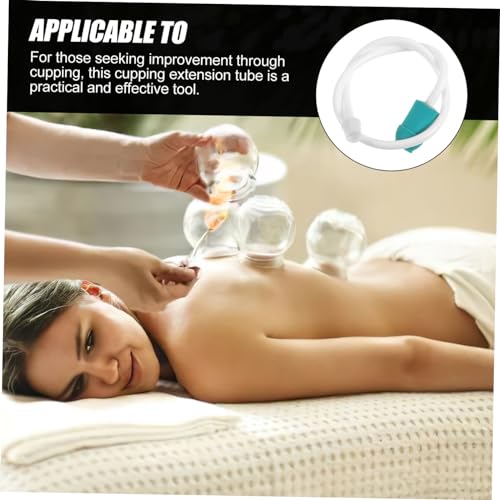 Beavorty 5 tubos de extensión para ventosas blancos compatibles con máquinas eléctricas de ventosas para terapia de succión mejorada y conveniente miniatura 4