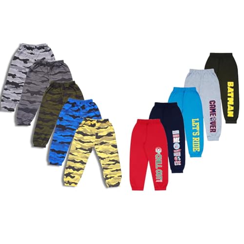 Image of T2F Boys Mid Rise Regular Fit Track Pants Pack of 2