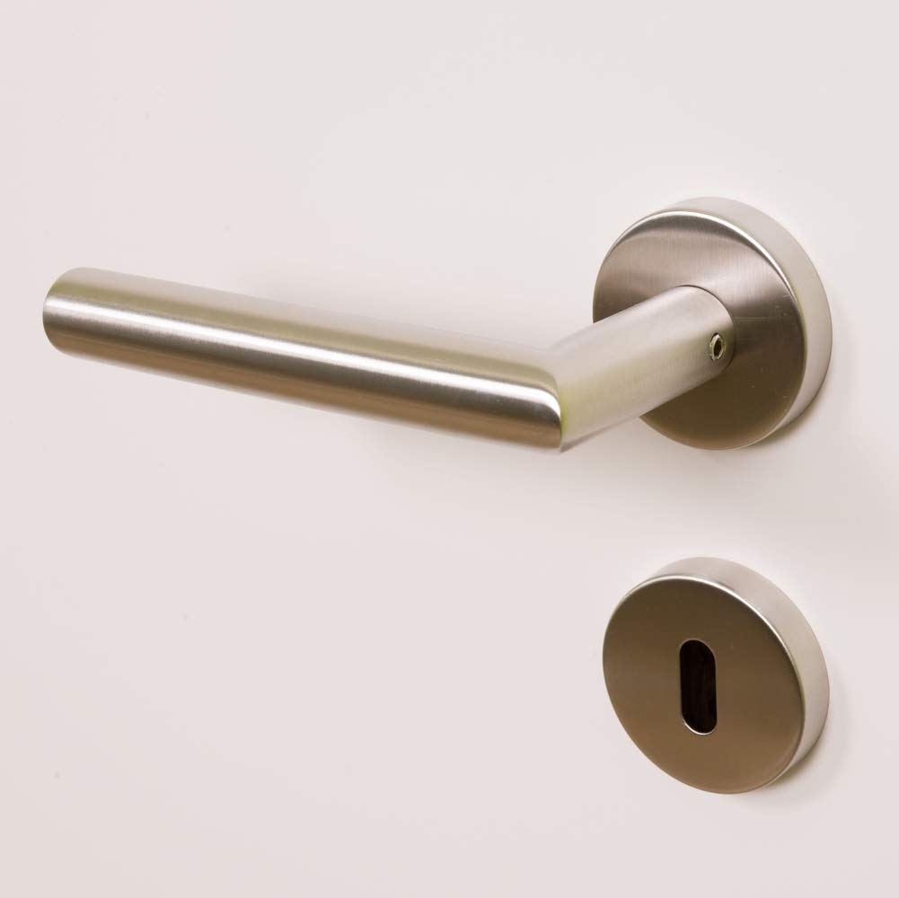 HORI Zimmertür Komplettset mit Zarge und Türdrücker I Innentür CPL Weiß I Höhe 198,5 cm I Anschlag, Breite und Wandstärke wählbar - DIN rechts - 1985 x 860 x 140 mm