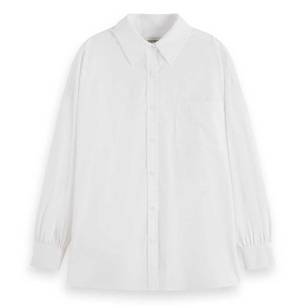 Scotch & Soda Women's Regular-fit Girlfriend Shirt, Shirting Blue, 38 in