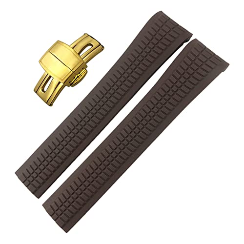 Bracelet montre 21mm caoutchouc premium pour Patek Philippe Aquanaut style élégant