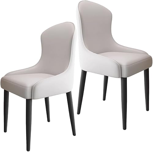 Miniatura 38 de YVYKFZD Leather Dining Chairs, Dining Room Chairs Set of 2/4, Kitchen Chair with Metal Leg and Backrest, Upholstered Comfy Side Chair, for Bedroom