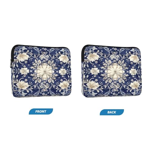 Funda Azul Floral Barroca para Laptop 13-14 pulgadas miniatura 2