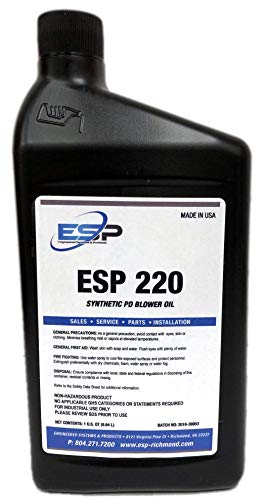 ESP, Inc Roots and All PD Blower Oil, ISO 220, 1 Quart (Replacement)