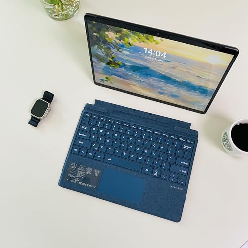 mobee Type Cover for Microsoft Surface Pro 13 inch, Compatible with Surface Pro 13"(11th Edition) / Pro 11 / Pro 10 / Pro 9 / Pro 8 / X, Rechargeable Keyboard with Trackpad, Backlit (Sapphire) by Mobee - Used condition - Image 6