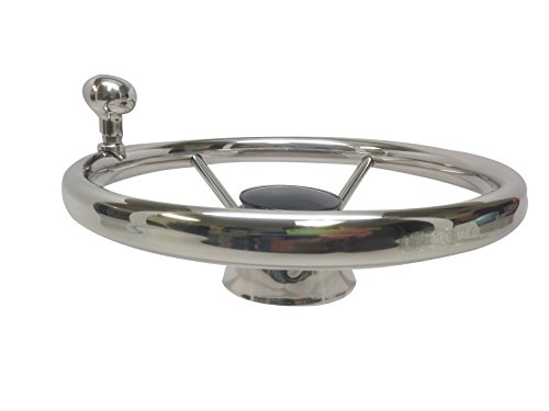 image for Pactrade Marine Marine Boat 5 Spoke Steering Wheel W/Turning KNOB 13 1