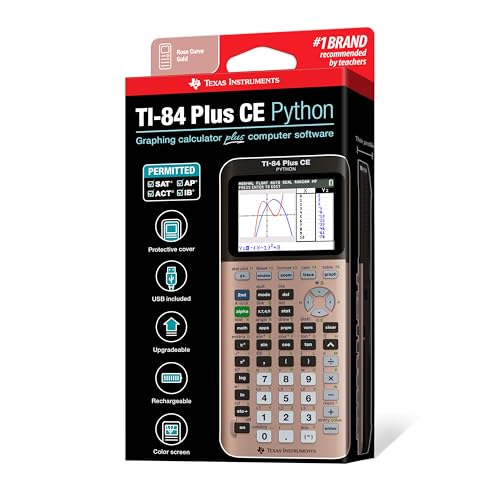 TI-84 Plus CE Graphing Calculator Texas Instruments, Rose Curve Gold - image 7