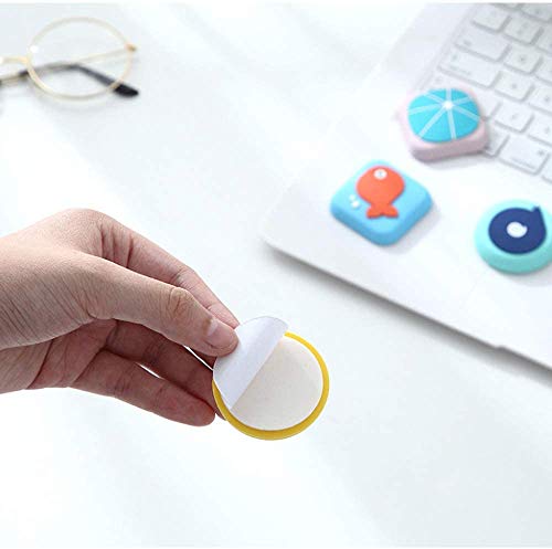 Image of Silicone Door Bumper Pack of 6 Thickened 1.7 inch Door Stop Wall Protection, Door Handle Protection, Cartoon Crash pad, Buffer Points, can be Used for Doors(Random Pattern)