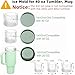 Tcamp Ice Mold for Stanley Cup 30-40 oz Tumbler Cup Ice Mold, Silicone Ice Cube Tray With Lid and Bin for Chilling Cocktails, Whiskey, Drinks, Coffee, Easy Fill and Release Ice Maker (Green)