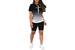 PINSV Women's 2-Piece Classic Summer Outfits