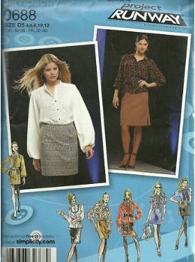 Patron de couture jupes et chemisiers Simplicity 0688 Project Runway pour femmes