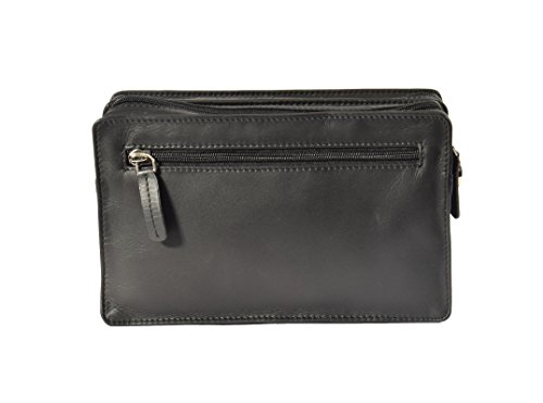 Pochette d'embrayage homme en cuir véritable A33 pour protéger mobile et argent