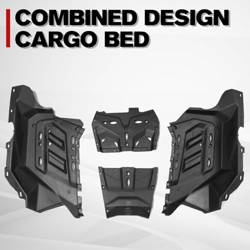 AUPOWER Rear Luggage Rack Kit for Can Am Maverick X3 Max R Turbo R RR 2017-2021, Combined Bed Frame Cargo Storage Bed Box Carrier Accessories, Replace OEM # 715006590, 715005711, Black, 1 Set by AUPOWER - Image 4