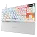 SteelSeries Apex Pro TKL Gen 3 Blanco - Teclado Mecanico Gaming - HyperMagnetic Interruptores OmniPoint 3.0 - Accionamiento Ajustable - Rapid Trigger - Preajustes - Rapid Tap - RGB - OLED - US QWERTY