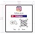 Follow Us on Instagram NFC Sticker with QR Code – Social Media Sign for Quick Profile Connection – NFC Tags for Contactless Engagement – My Instagram Marketing Tool- No App(Square Sticker- 3.94