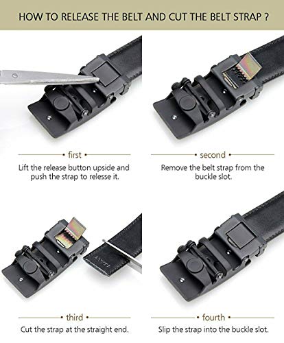 Nelbons Cintura in pelle da uomo con fibbia