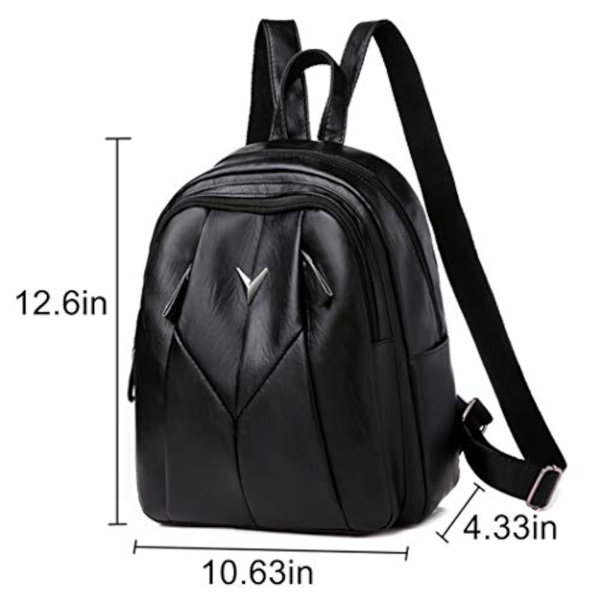 Vintage Faux Leather Fashion Backpack for Women