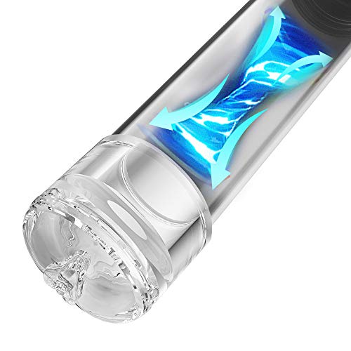 Electric Male Masturbator Cup with Powerful Suction - 2 in 1 Vacuum Pump for Penis Stimulation and Enhancement Training, Fondlove 3D Realistic Transparent Stroker for Men Masturbation.
