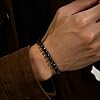 Stainless Steel Black Cubic Zirconia Tennis Bracelet for Men Modern Minimalist Jewelry Gift #1