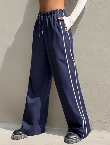 Image of EXARUS Girls Parachute Pants Cargo Hip Hop Wide Leg Baggy Y2K Teen