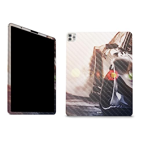 Image of MightySkins Carbon Fiber Skin Compatible With Apple iPad Pro 12.9 inch M2 6th Gen (2022) Full Wrap Kit - Headlight Flare | Protective Durable Textured Carbon Fiber Finish | Easy To Apply | Made in the USA