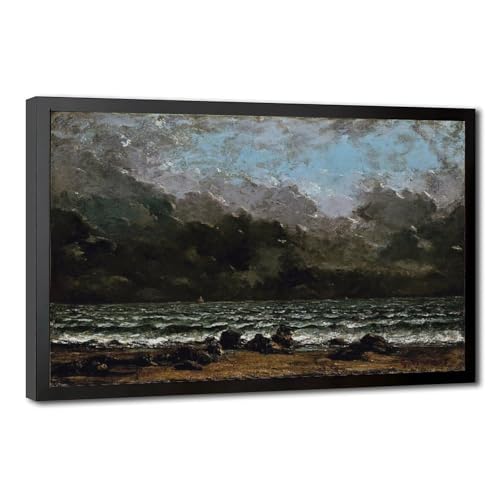 Impression sur toile The Sea de Courbet 61x91 cm pour salon