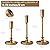 Vintage Cast Iron Taper Candle Holders Set of 3 Antique Brass Candlestick Stands Rustic Wedding Dining Table Centerpieces Elegant Party Decor Housewarming Gift