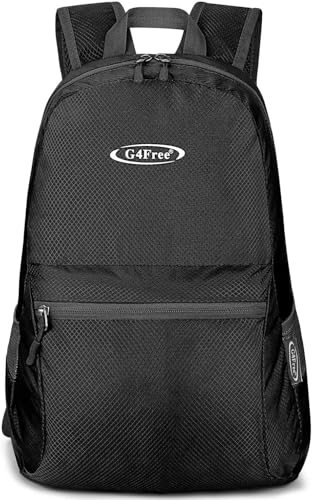 Image of G4Free 30L Packable Travel Hiking Backpack for Men Women | Lightweight Foldable Waterproof Daypack for Outdoor, Black