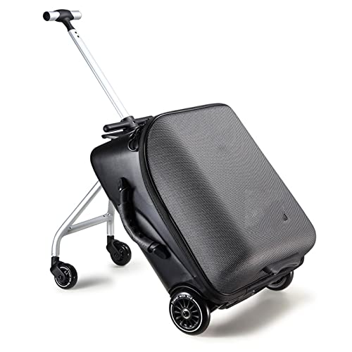 Maleta con ruedas para niños y bebés, para viajes, diseño creativo, negro 1