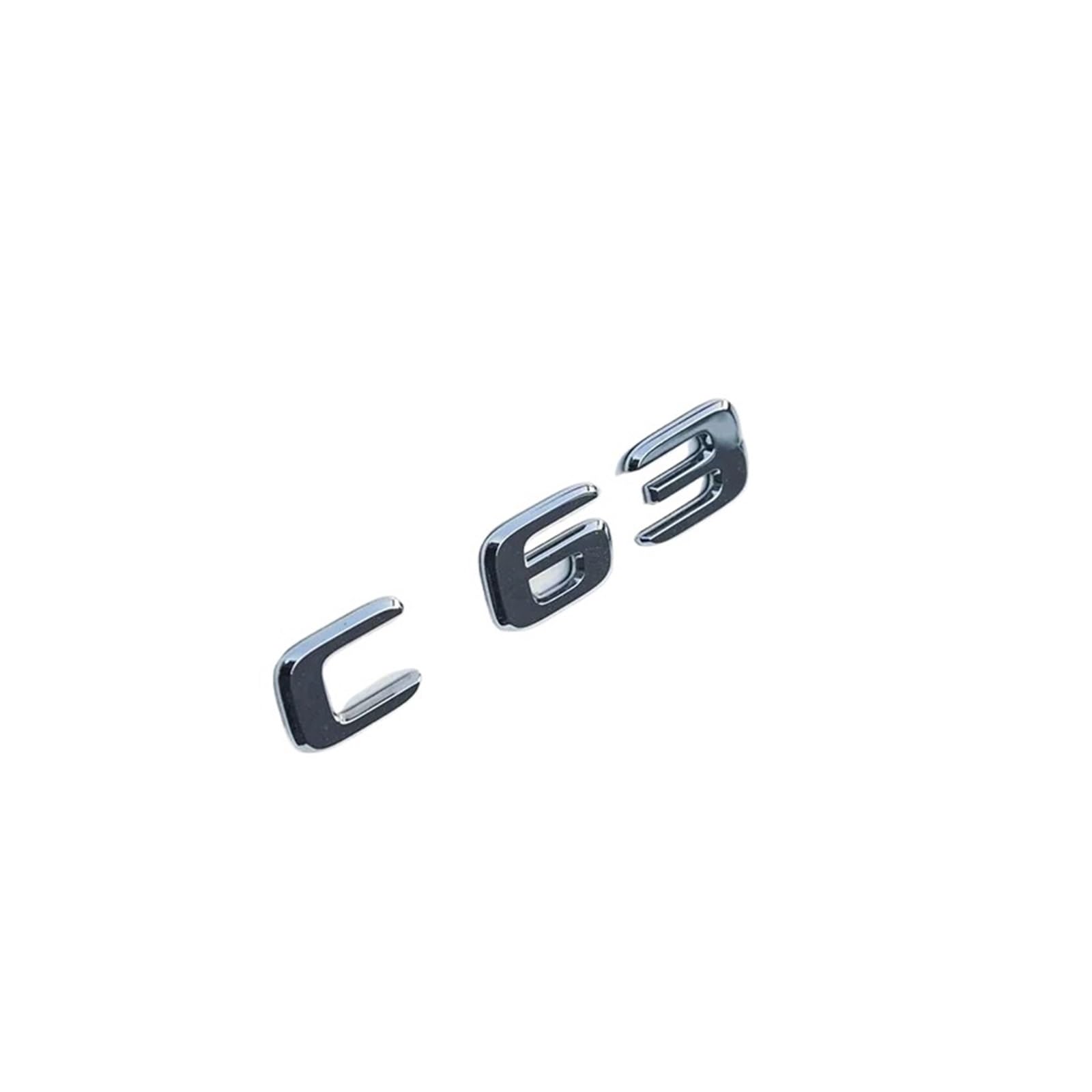Autocollant V8 BITURBO Pour Mercedes C63 AMG – Style Chrome Noir, Facile à Coller