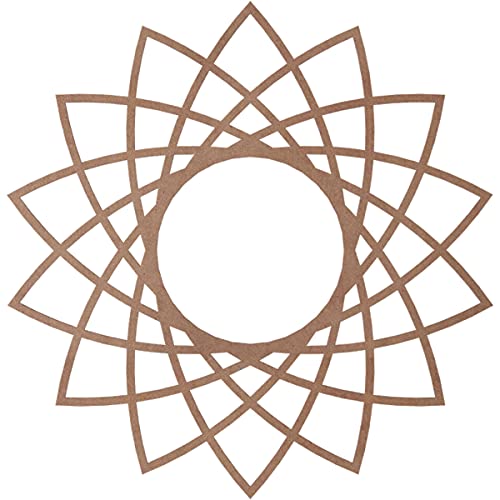 Image of Ekena Millwork 28 inchOD x 10 3 /4 inchID x 3 /8 inchT Eleanor Wood Fretwork Pierced Ceiling Medallion, Wood (Paint Grade)