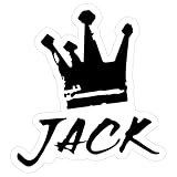 Jack Name 4 Inch Sticker Art Personalized Label Decor Kids Notebook Helmet - Waterproof Vinyl Decal for Laptop Water Bottle Car Tumbler - Durable Aesthetic Long-Lasting Stickers for Adults ID44990