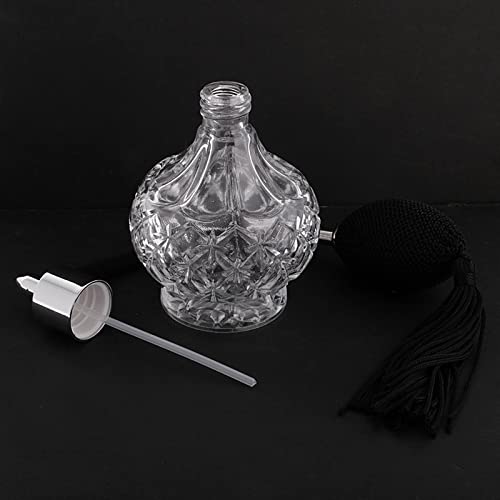 Flacons de parfum vides rechargeables verre transparent 100 ml atomiseur spray noir - 6