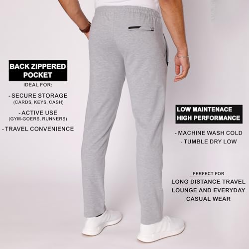 image for SCR SPORTSWEAR SCR Mens Sweatpants Long 33 Inseam. 28Wx33L with Zipper