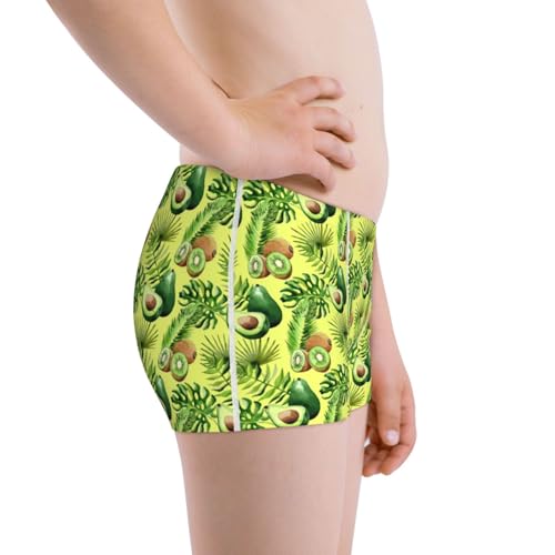 Boys' Cotton Boxer Brief Soft Underwear-Kiwi And Avocado2