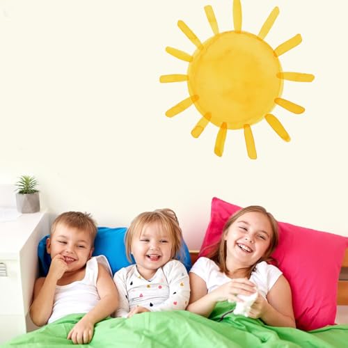 Sticker mural soleil 45cm : la solution déco sans peinture pour sublimer une vitrine de café - 6