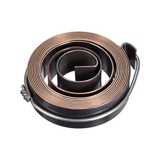 uxcell Drill Press Return Spring, Quill Spring Feed Return Coil Spring Assembly, 6Ft Long, 65 x 19 x 1mm Hook Mount
