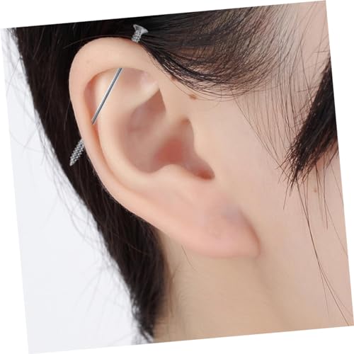 Pendientes de acero inoxidable para piercing de barra y flecha en joyería moderna 4