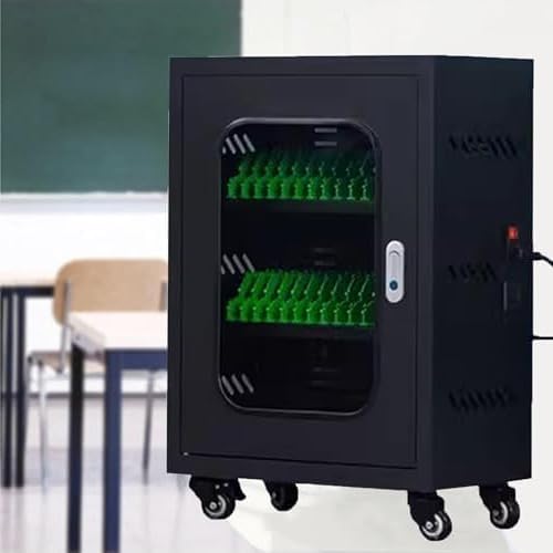 Cell Phone Locker Box for Classroom with Door Locks and Keys Clear Acrylic Jail Storage Cabinet，Rechargeable Mobile Phone Charging Cabinet, 30-Slot USB Charging Station for Schools, Churches