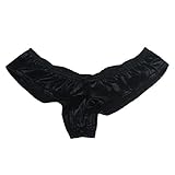 Tonsee Ladies Sexy Lingerie Night Games Glossy Leather Shorts Underwear (Black)