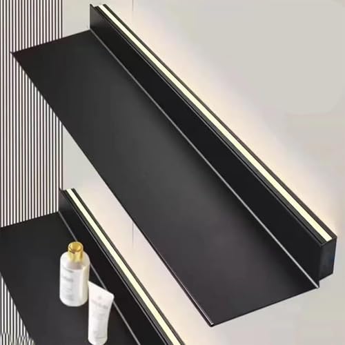 Étagères murales flottantes avec éclairage LED intégré en aluminium 120 cm
