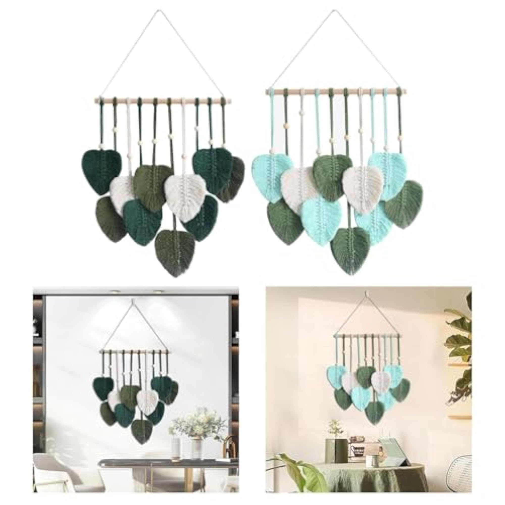 Leaves Macrame Wall Hanging Tapestry, Chic Decor