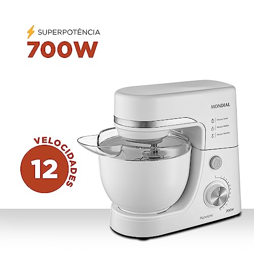Batedeira Planetária, Mondial, Branco, 700W, 220V - BP-03-W